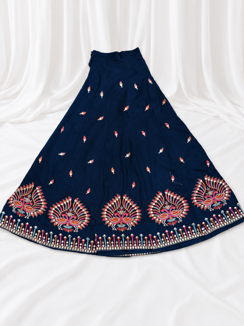 Jhumka Blue Peacock Corset
