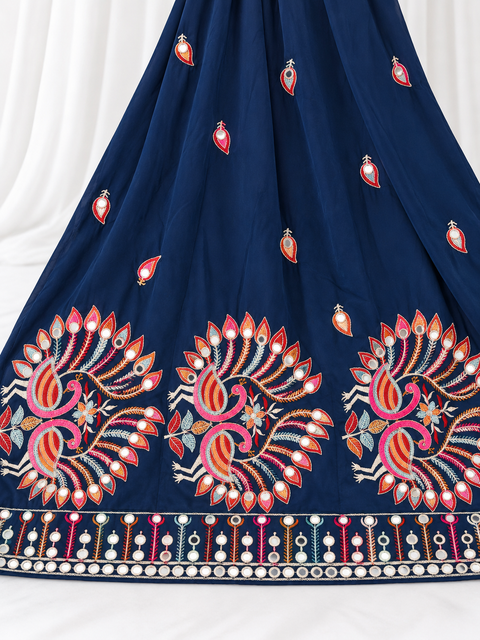 Jhumka Blue Peacock Corset