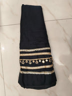 Baarish Ki Boondein Black Ghagra with Golden Gota Patti & Coin Accent | Navratri Garba Skirt / Lehenga