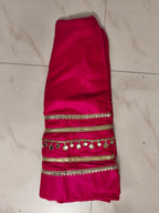 Gulabi Sharara Hot Pink Ghagra with Golden Gota Patti & Mirror Work | Navratri Garba Lehenga Skirt
