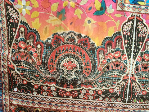 Rang Barse Pink Mirror Work Dupatta