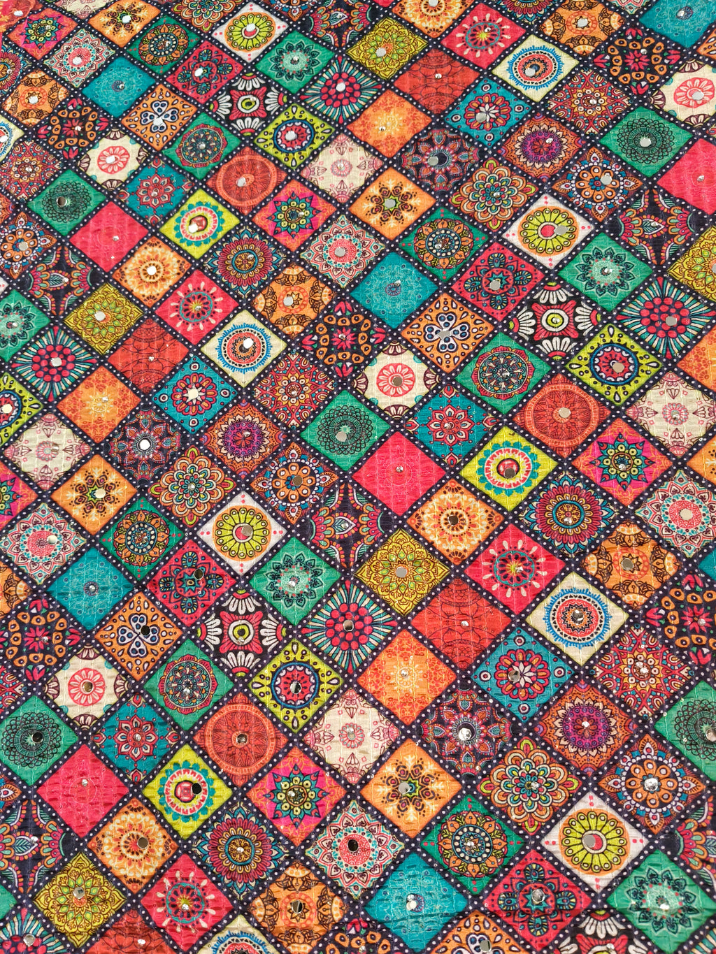 Bole Chudiyan Multicolour Mirror Work Dupatta