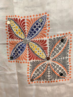 Mor Pankh White Mirror Work Dupatta
