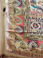 Mor Pankh White Mirror Work Dupatta