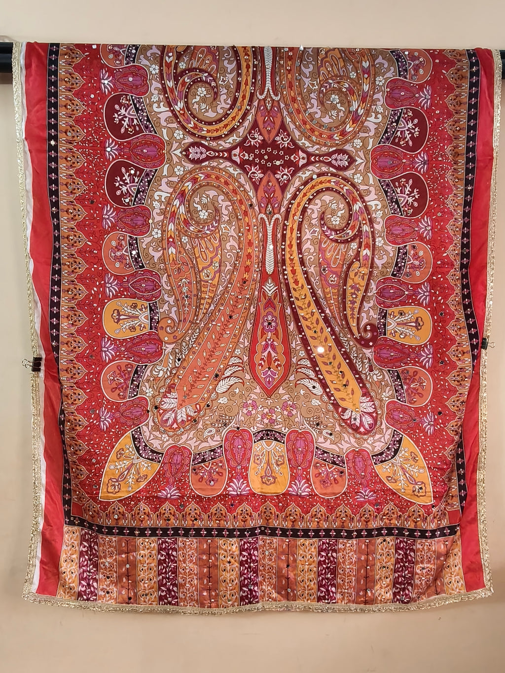 Rangrez Paisley Mirror Work Dupatta