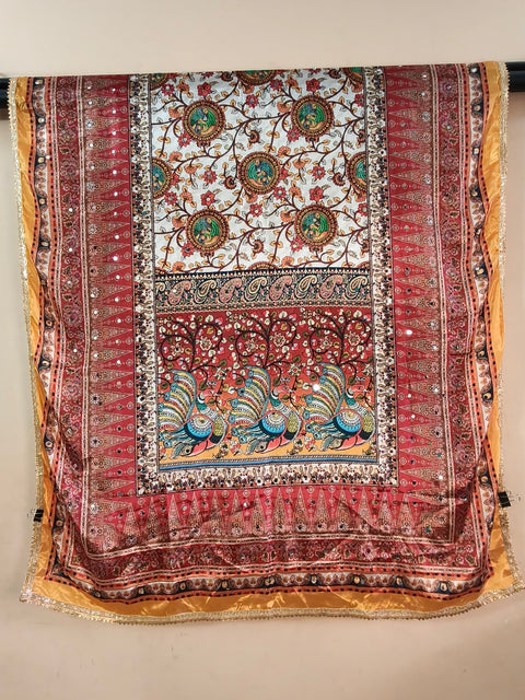 Morni Raas Peacock Print Dupatta