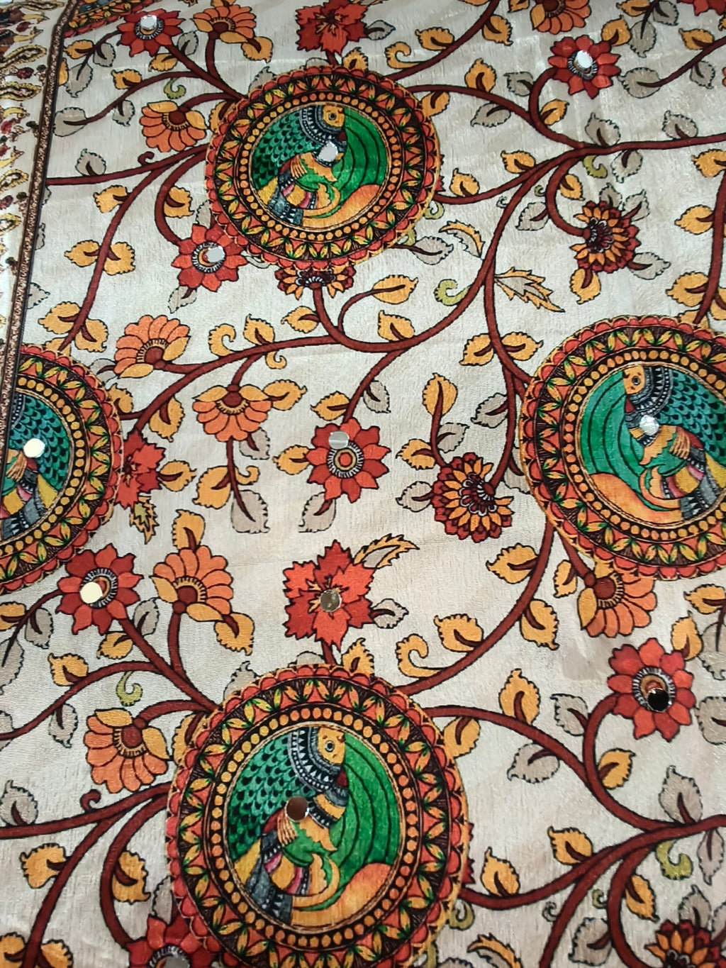Morni Raas Peacock Print Dupatta