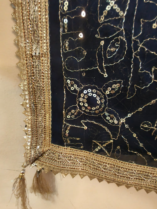 Kaali Sitara Black Sequin Work Dupatta