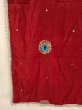 Laal Ishq Red Dupatta with Multicolour Mirror Work & Golden Sequin Embroidery | Navratri Garba Dupatta