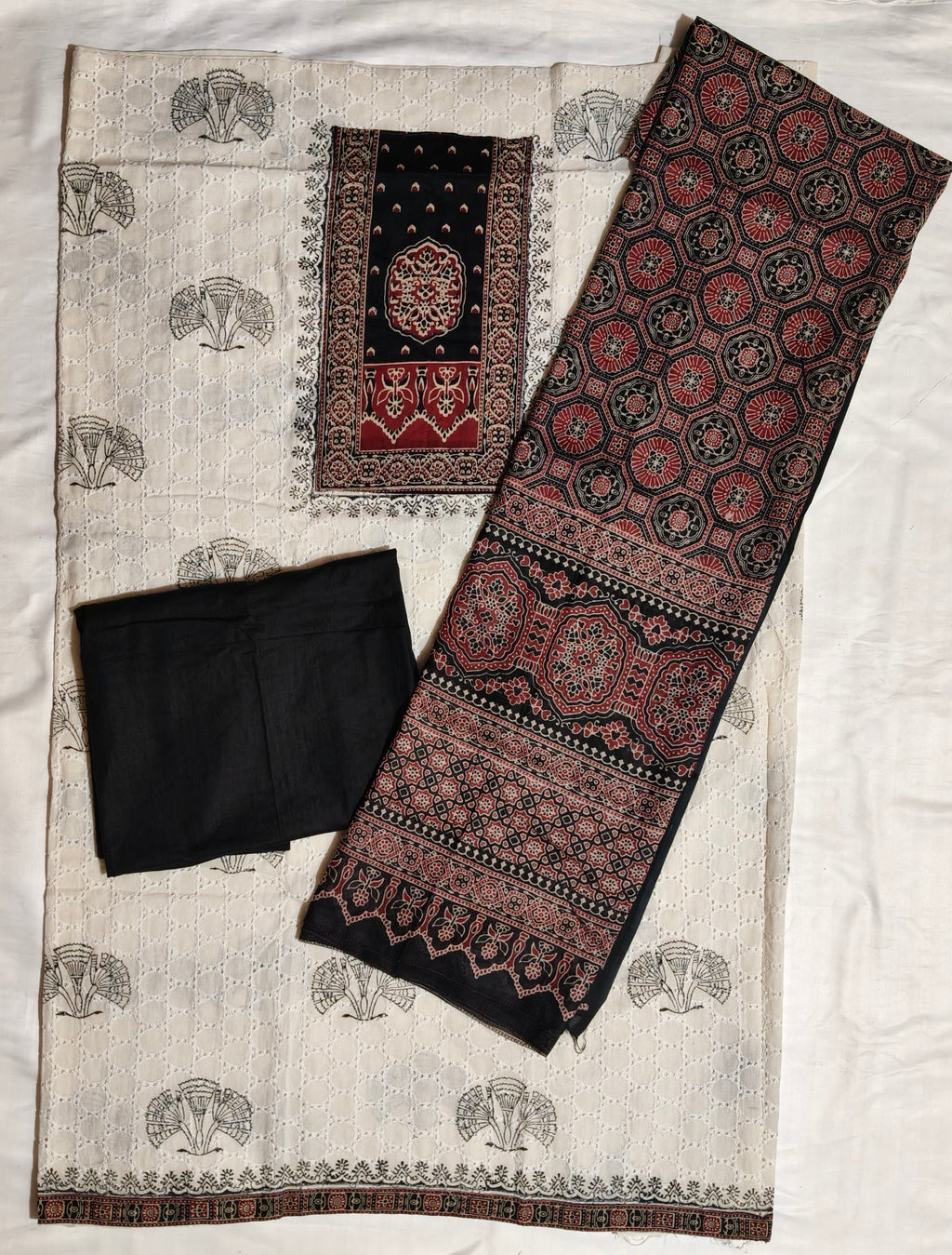 Noor Ajrakh Dress Material