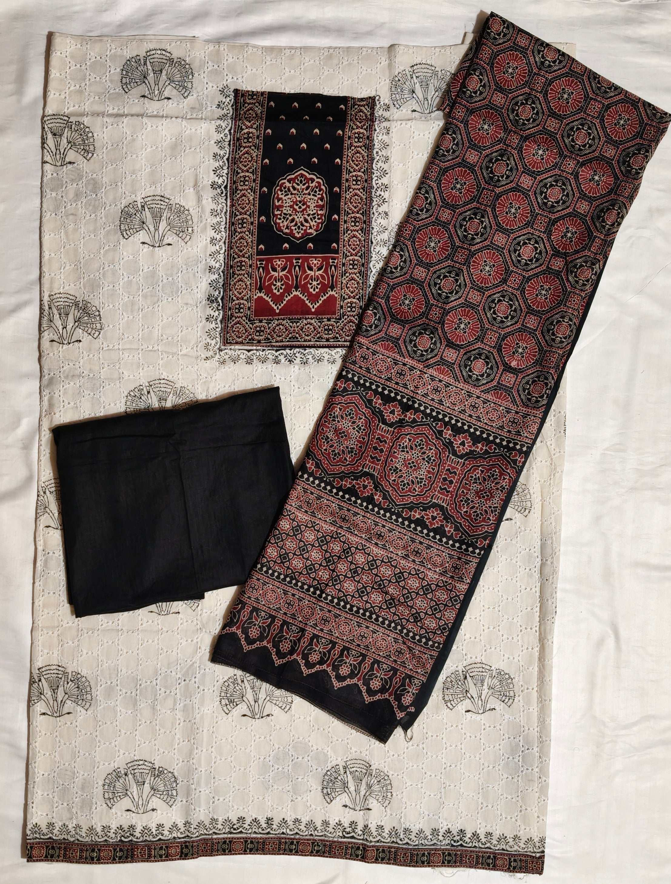 Noor Ajrakh Dress Material