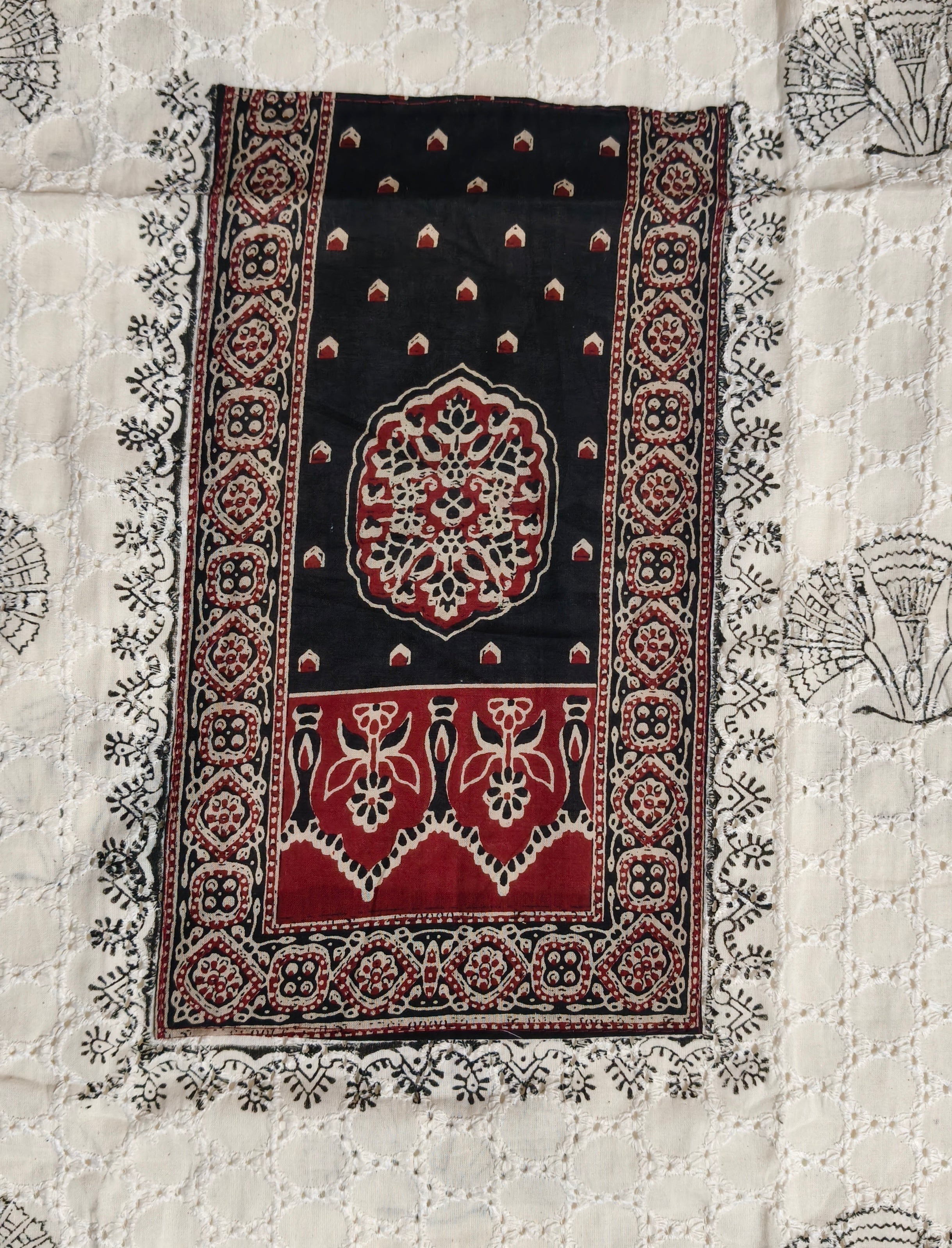 Noor Ajrakh Dress Material