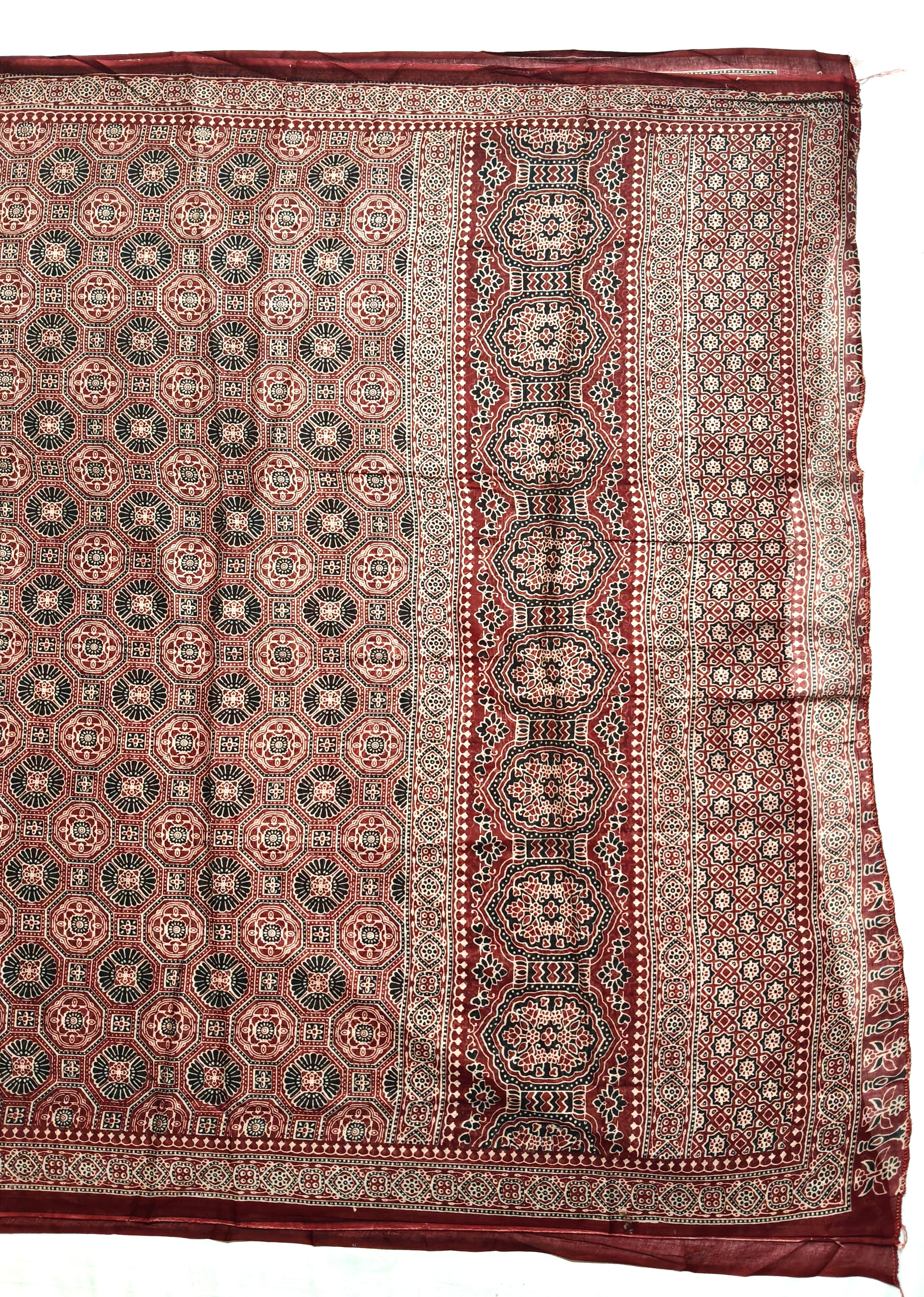 Gulnaar Ajrakh Dress Material