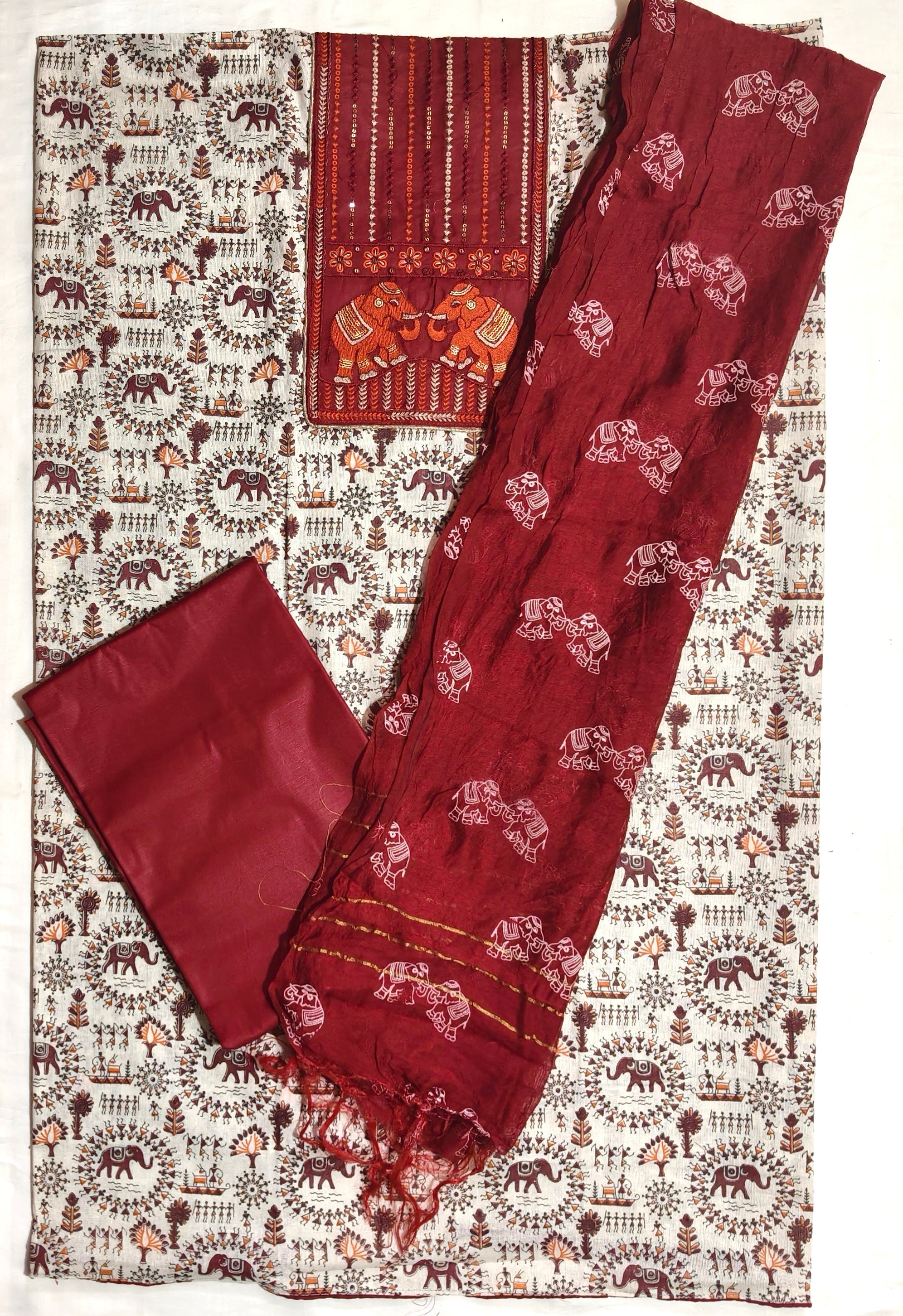 Gajlok Warli Dress Material 🐘