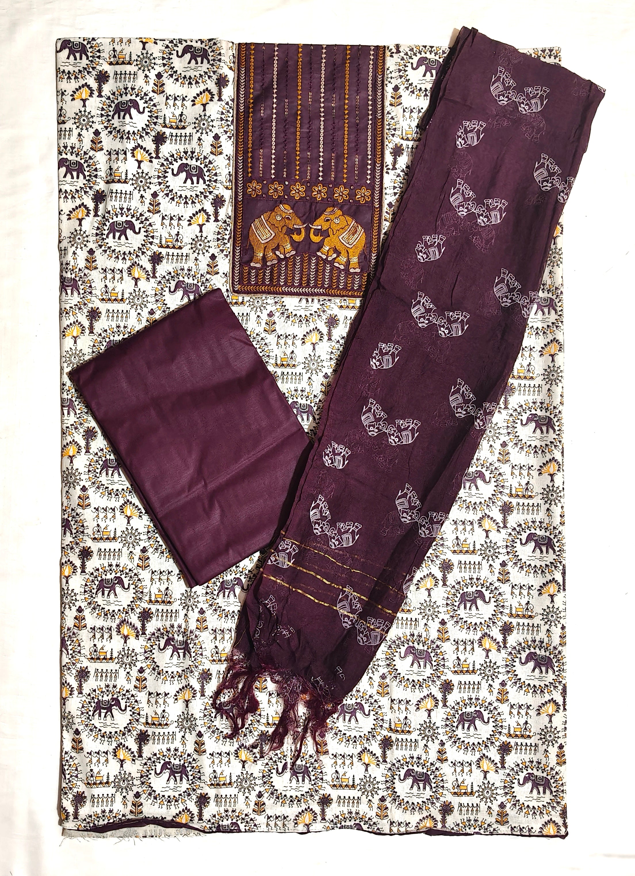Gajlok Warli Dress Material