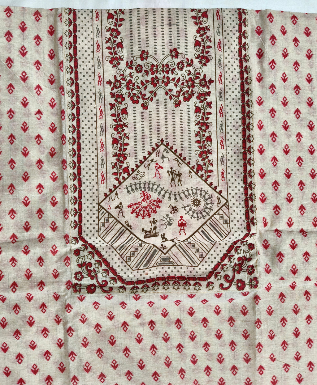 Laal Madhubani Dress Material