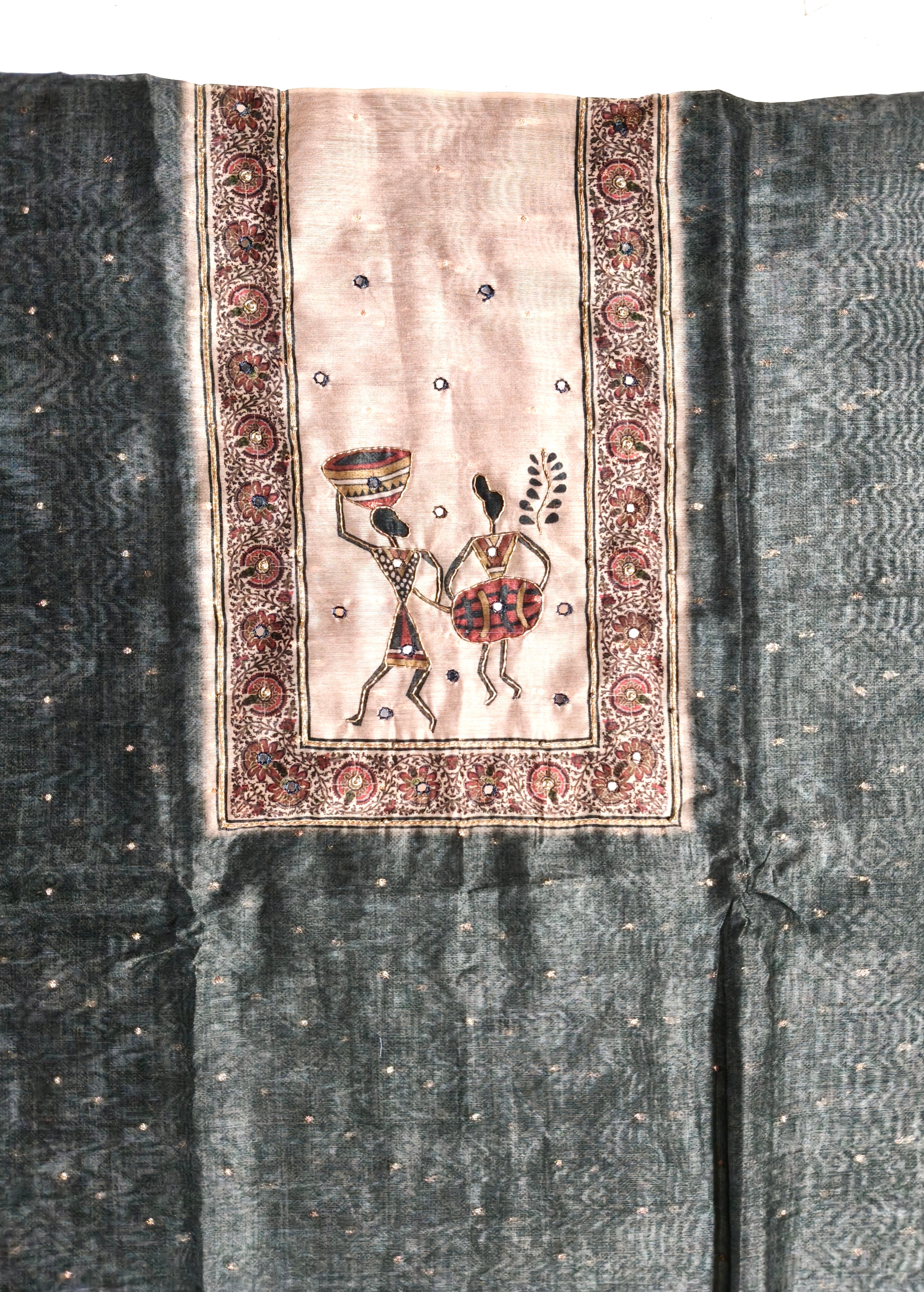 Kabil chanderi butti degital neck