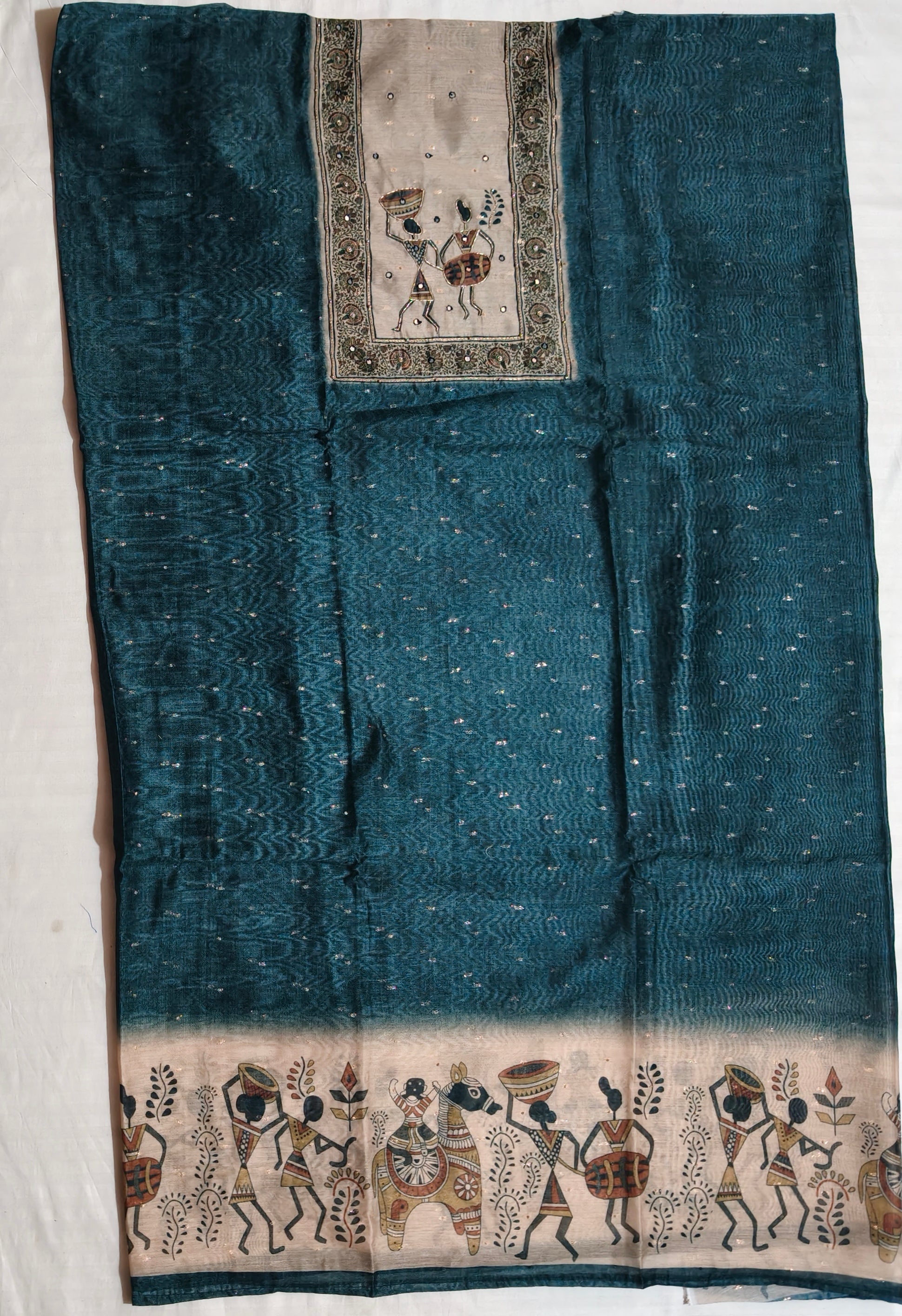 Kabil chanderi butti degital neck