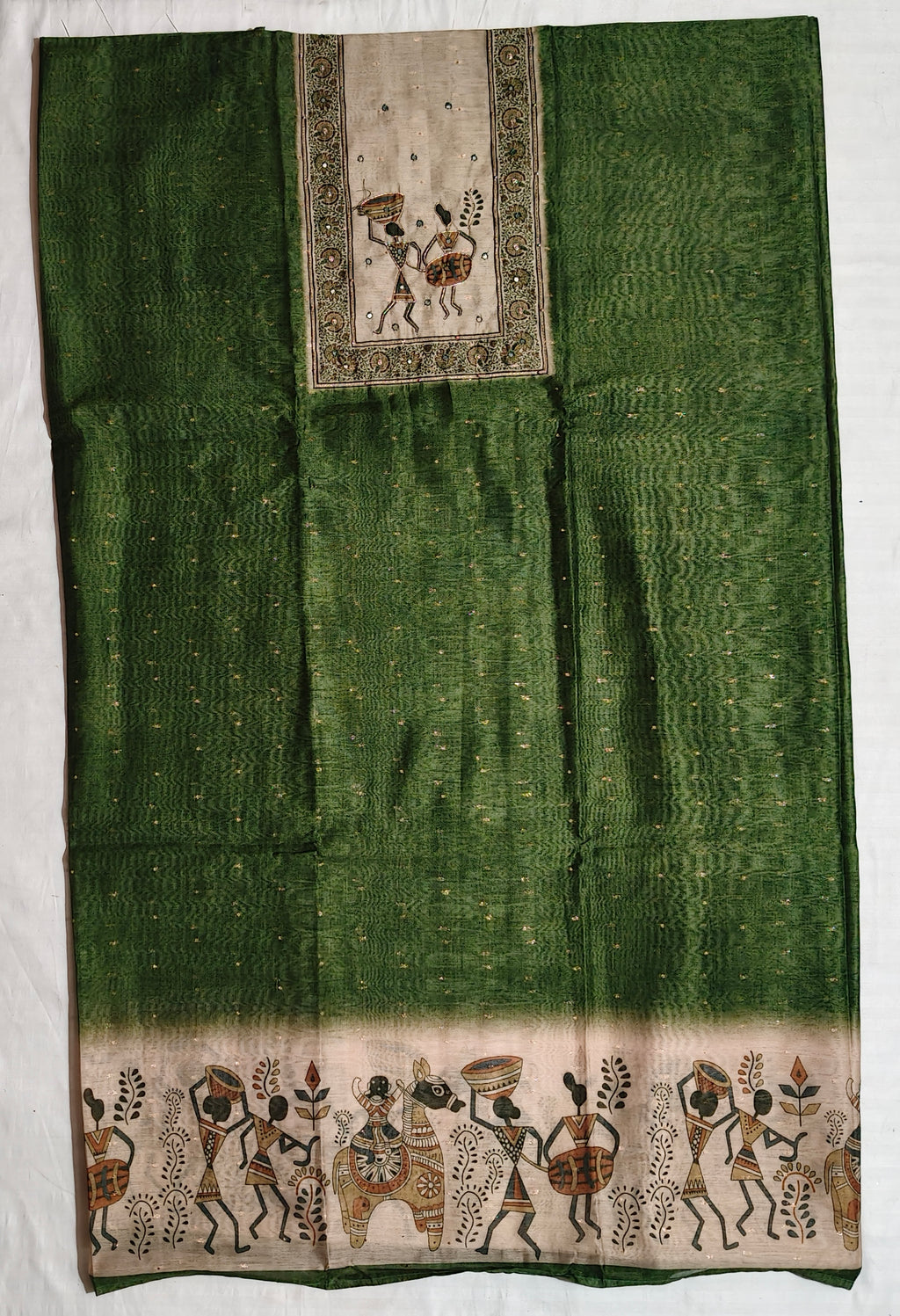 Kabil chanderi butti degital neck
