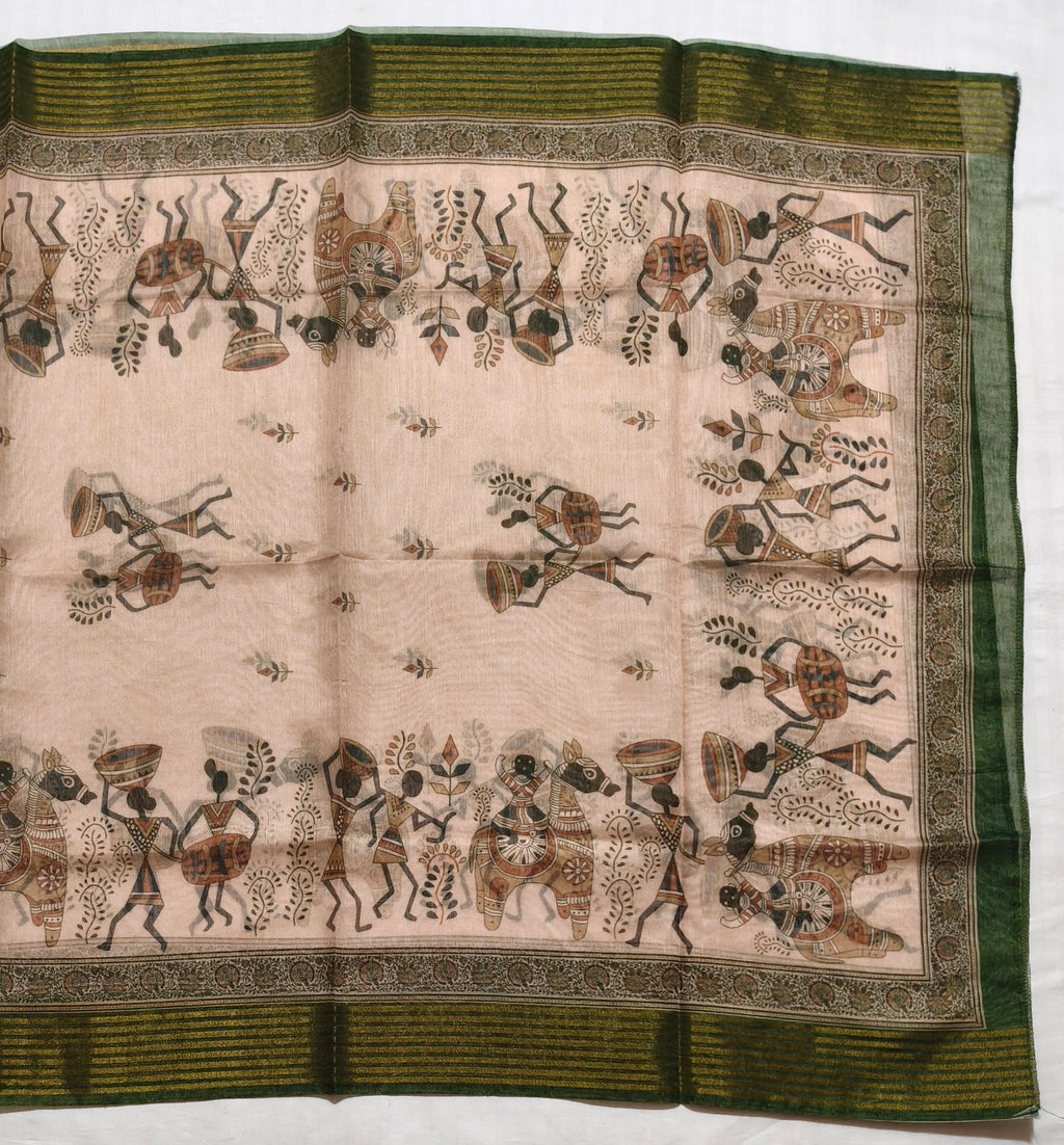 Kabil chanderi butti degital neck