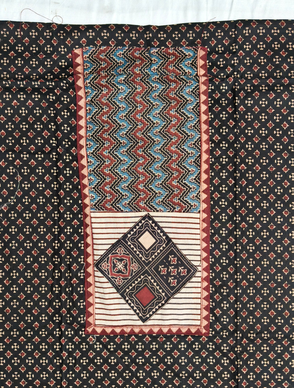 Surkh Ajrakh Dress Material