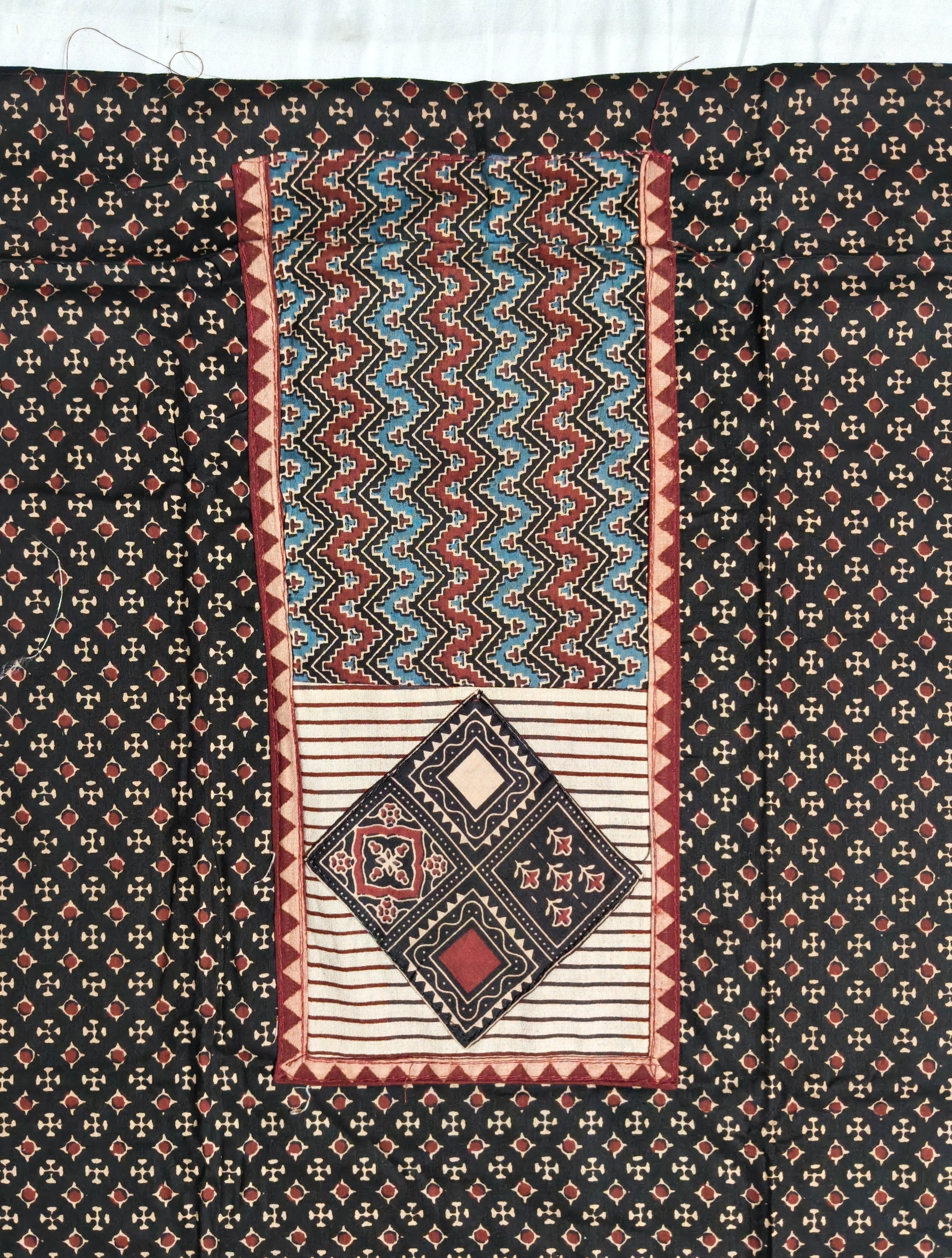 Surkh Ajrakh Dress Material