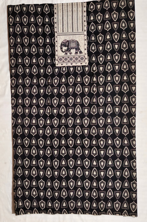 Darshali cotton printed fancy neck Dress Material