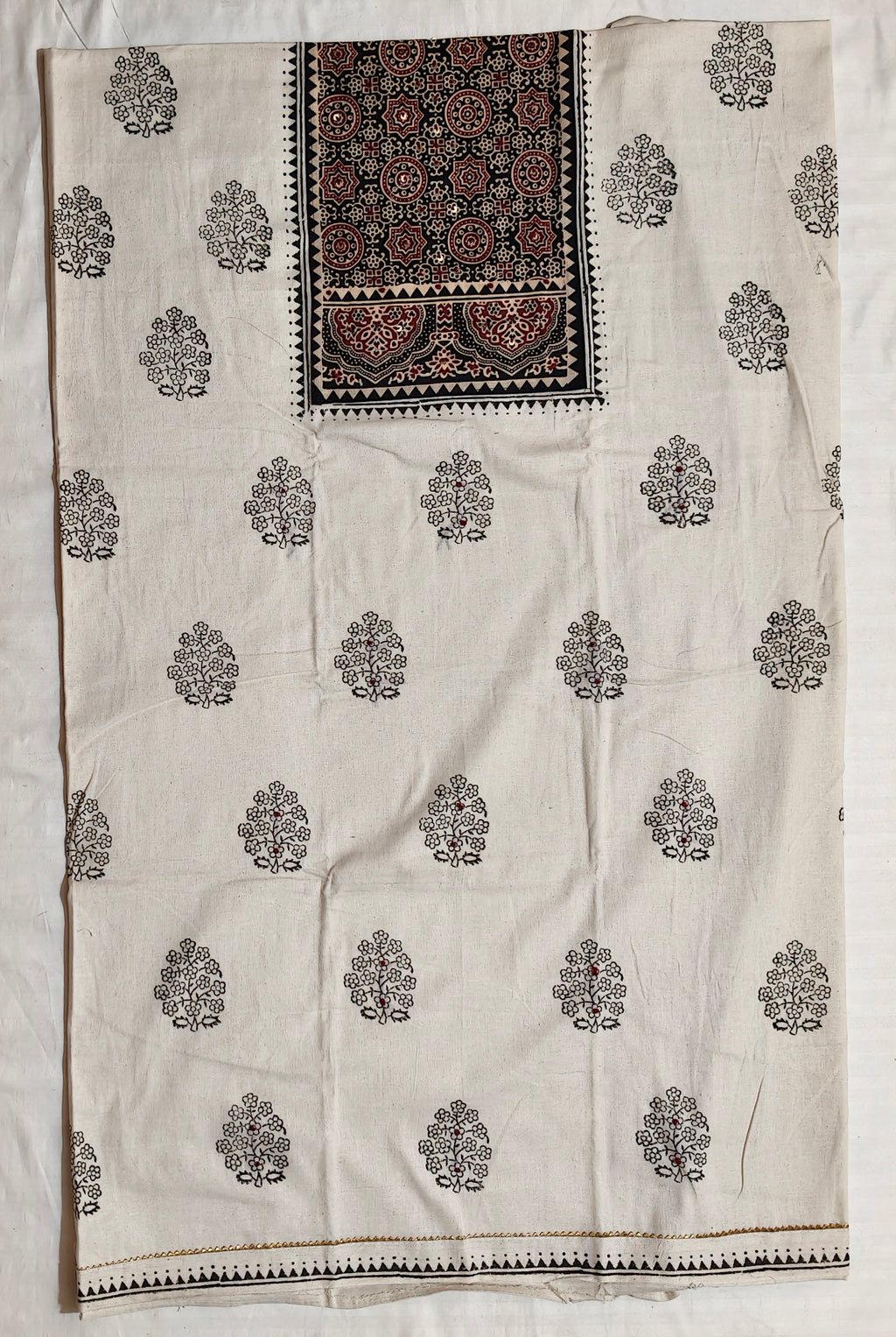 Noor-e-Ajrakh Dress Material