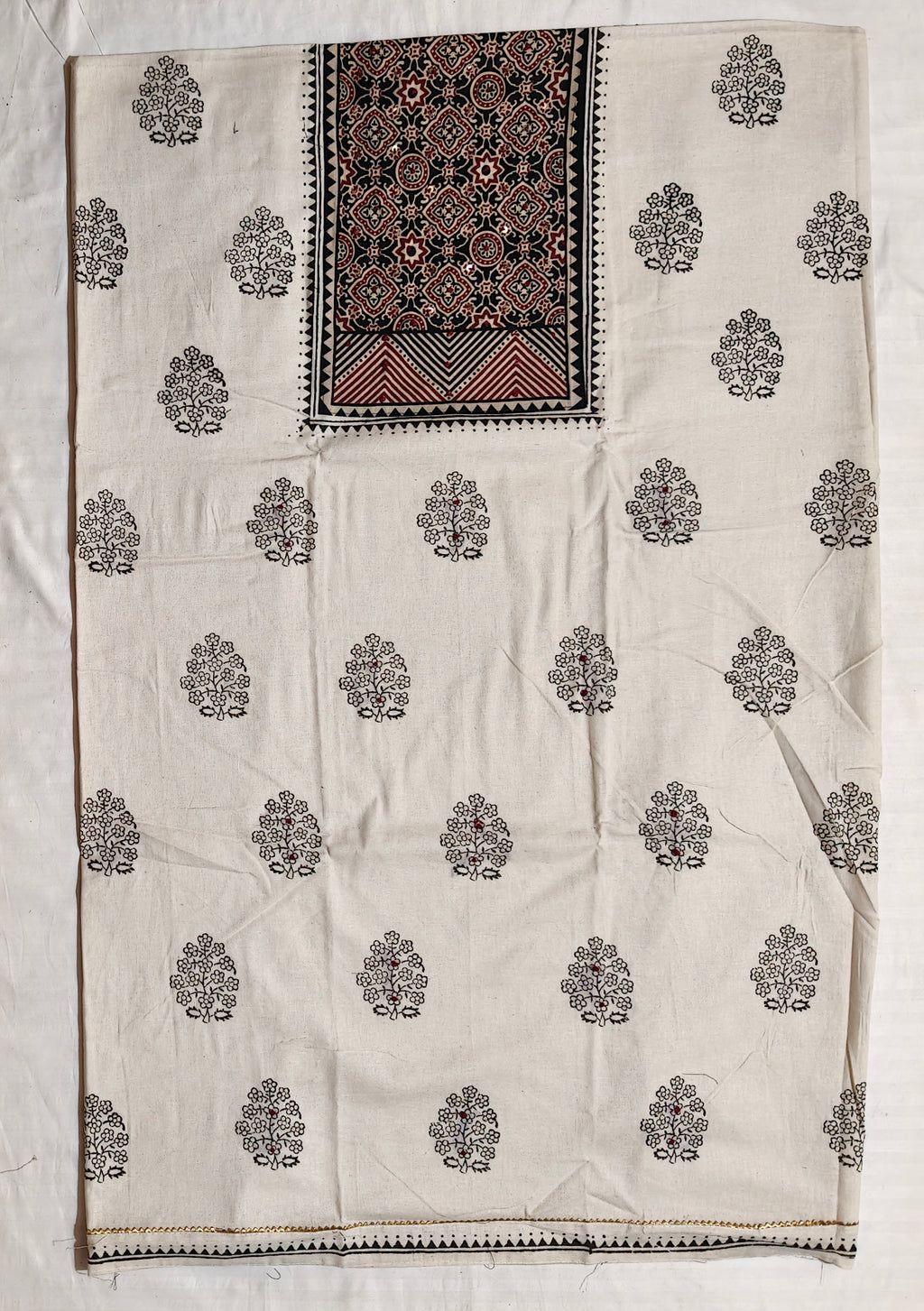 Noor-e-Ajrakh Dress Material