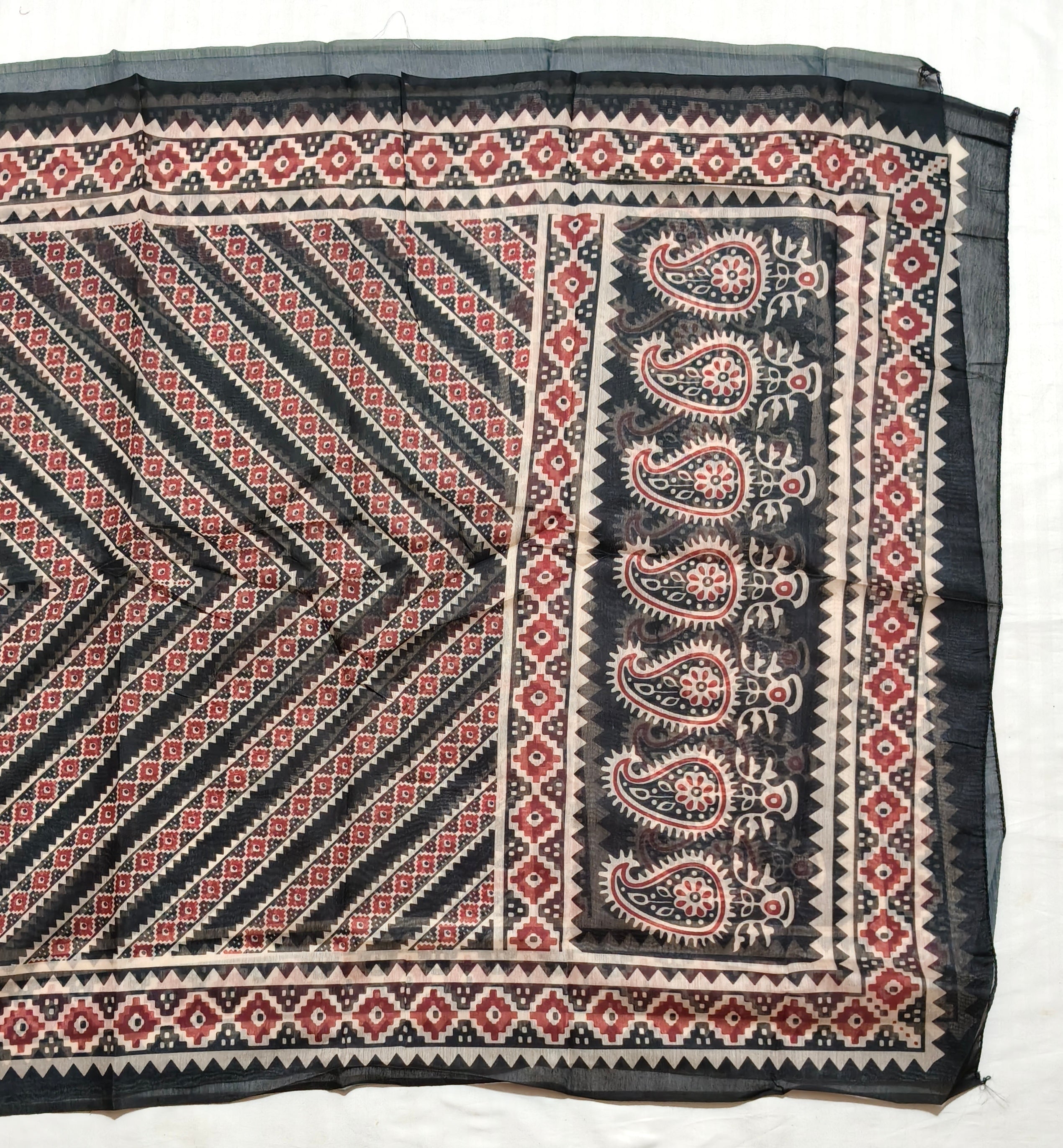 Noor-e-Ajrakh Dress Material