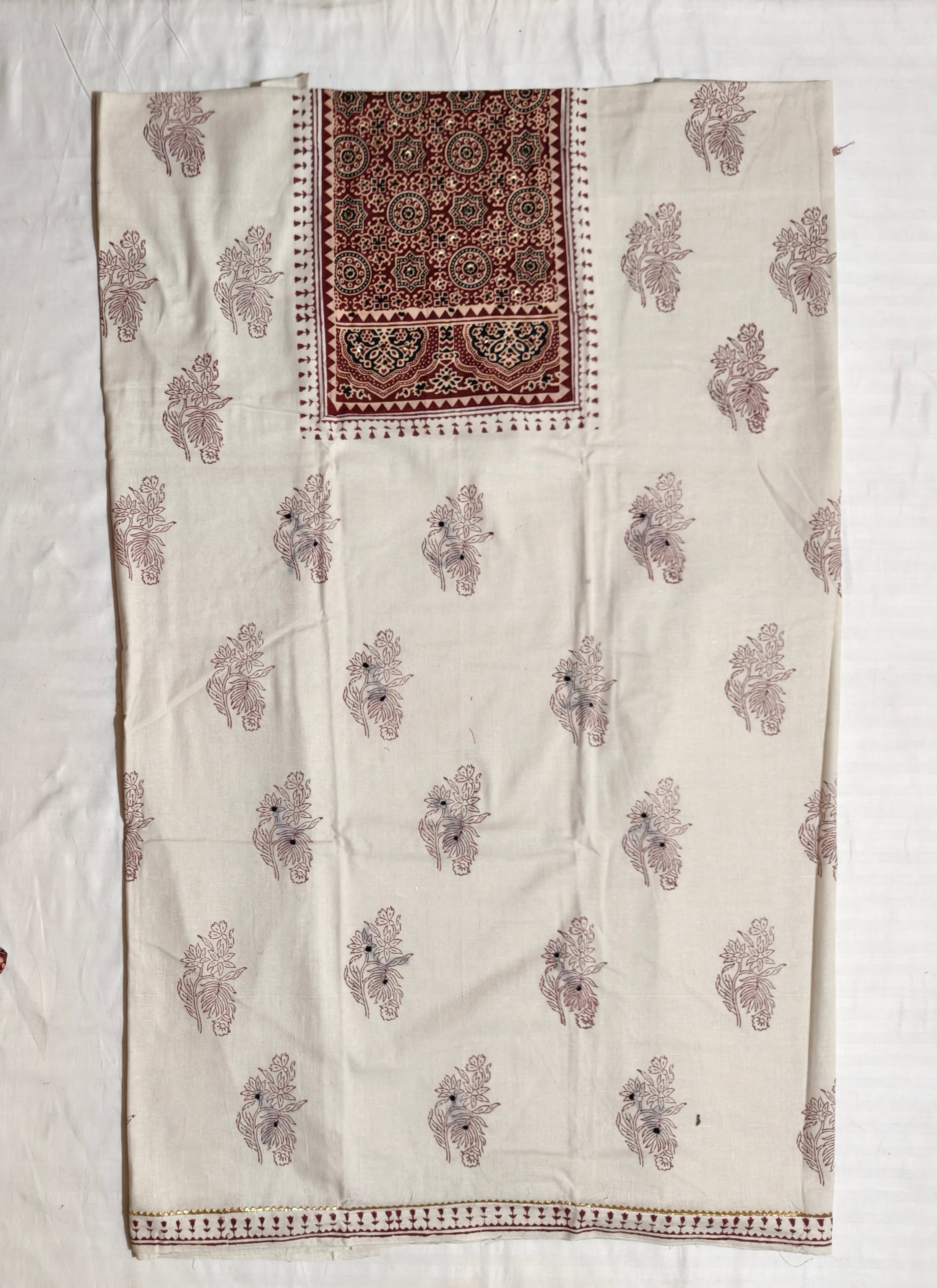 Noor-e-Ajrakh Dress Material