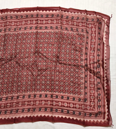 Cotton chikan fancy neck Dress Material