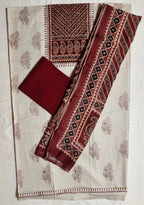 Noor-e-Ajrakh Dress Material