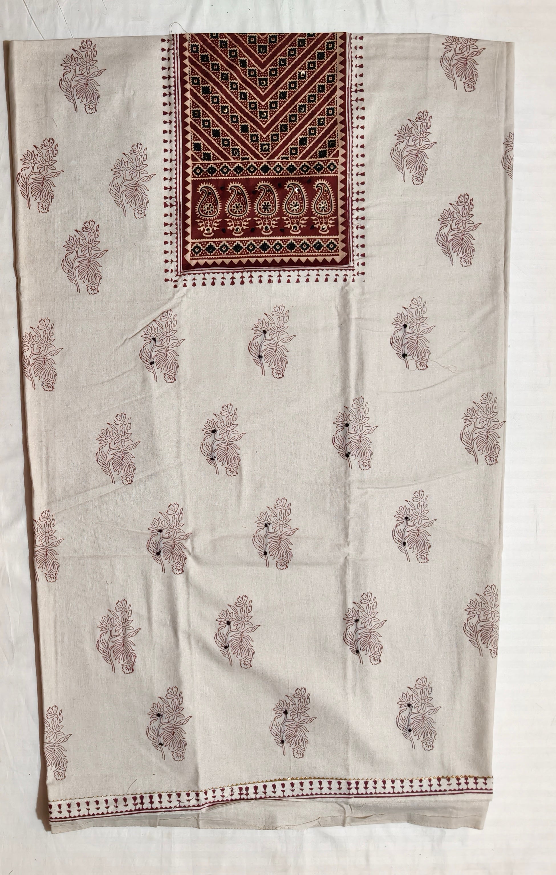 Noor-e-Ajrakh Dress Material