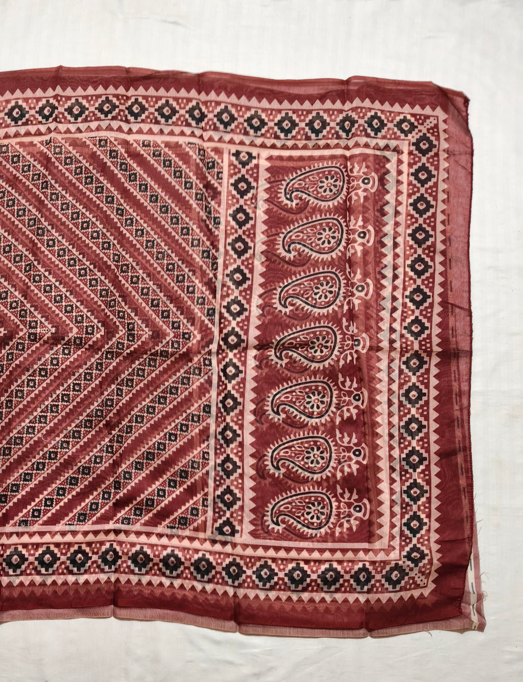 Noor-e-Ajrakh Dress Material