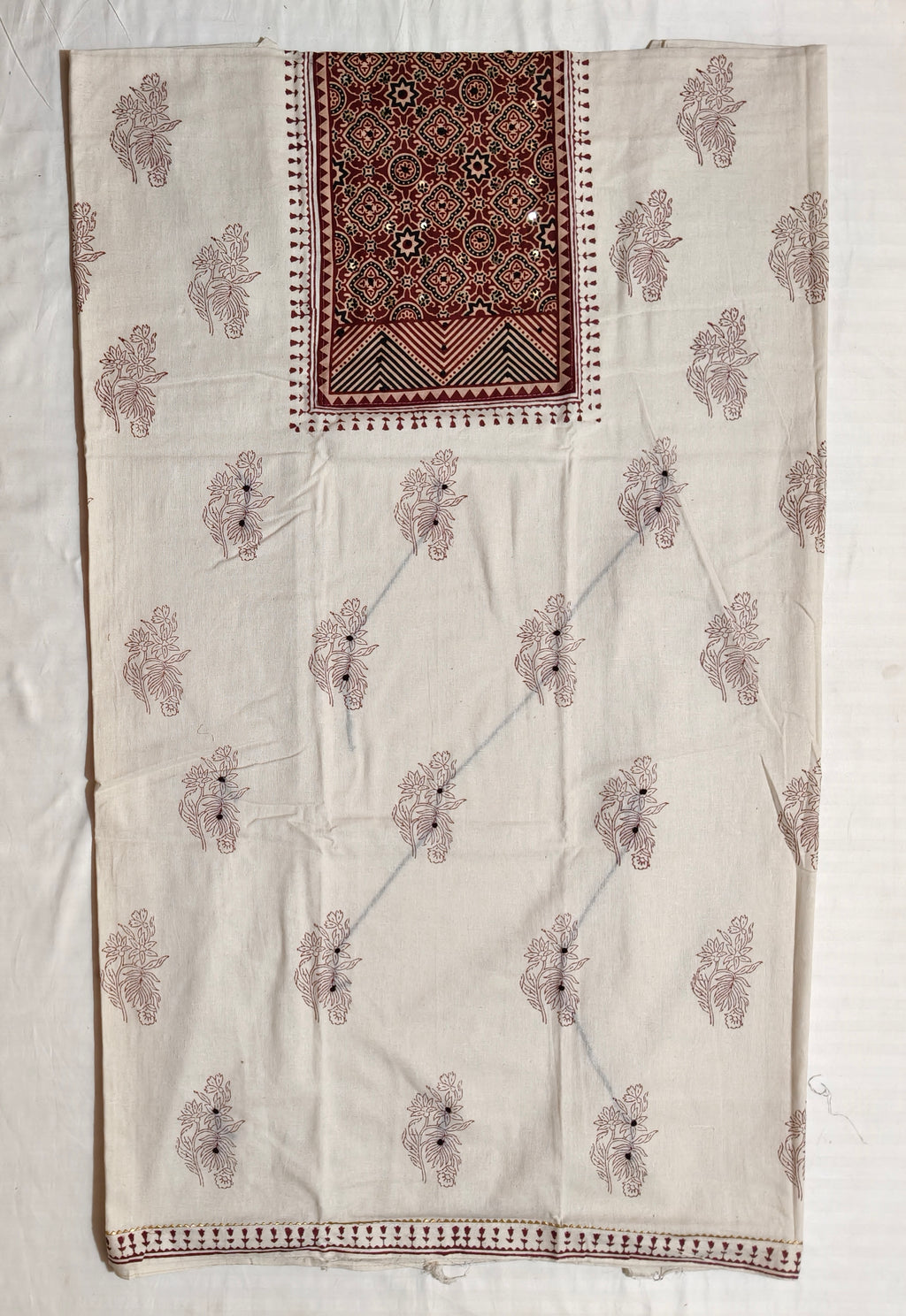 Noor-e-Ajrakh Dress Material
