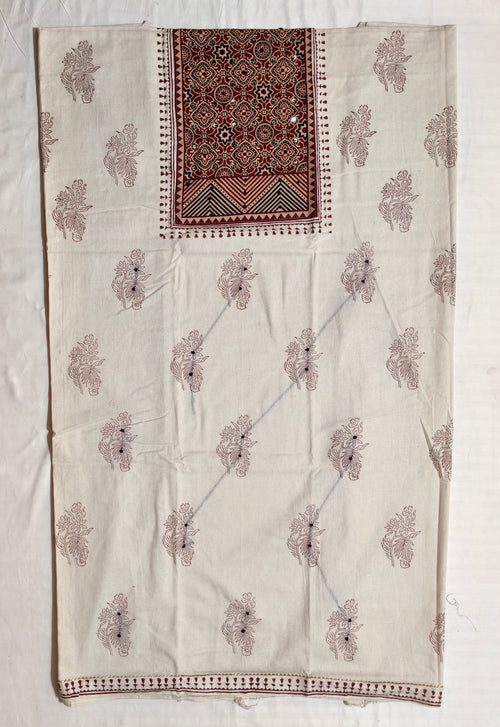 Noor-e-Ajrakh Dress Material