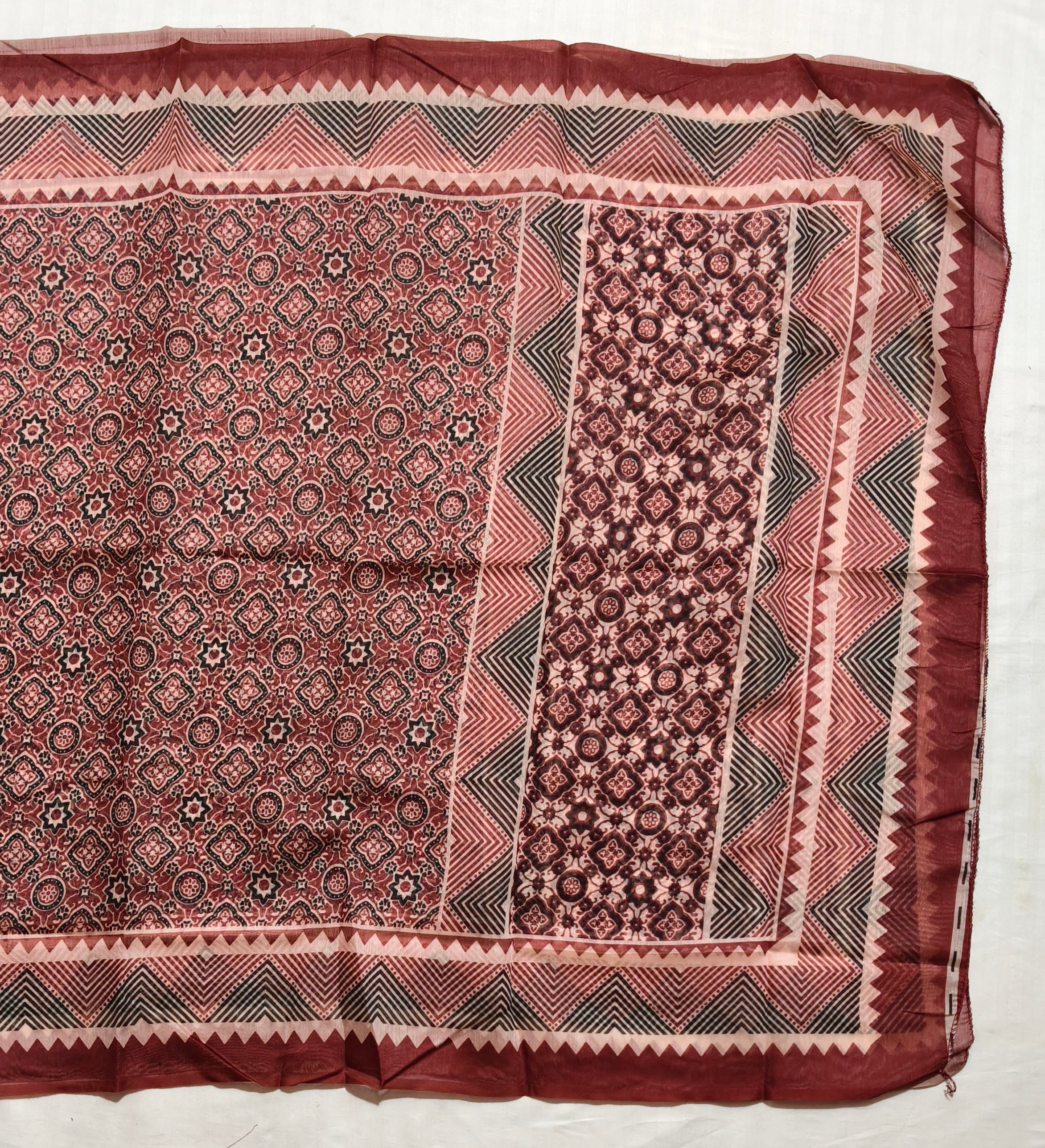 Noor-e-Ajrakh Dress Material