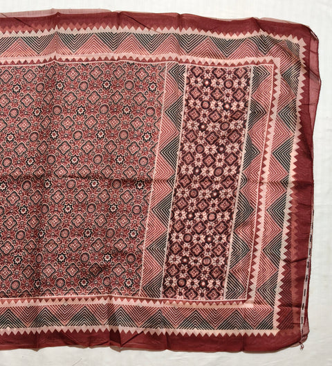 Cotton chikan fancy neck Dress Material