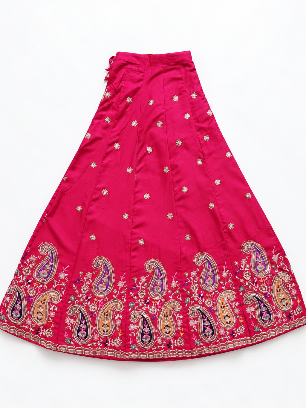 Kajrare Pink Mango Paisley Embroidered Chaniya Choli product detail