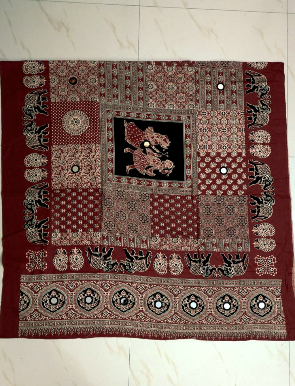 Ajrakh Raas Dupatta