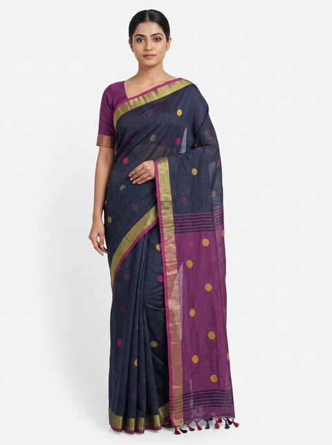 Mere Dholna Khadi Linen Saree