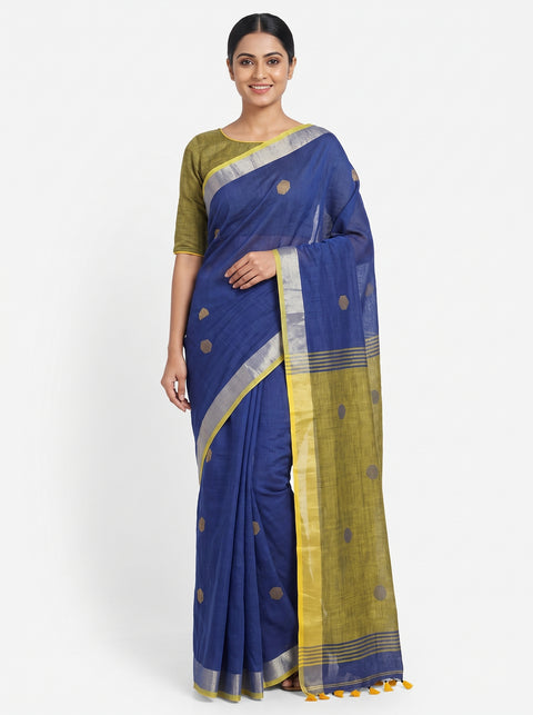 Piyu Bole Khadi Linen Saree