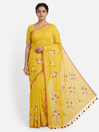 Sonali Floral Hand Painted Saree