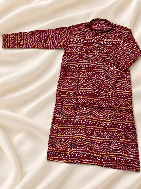 Desi Boyz – Bandhani Print Kurta for Men
