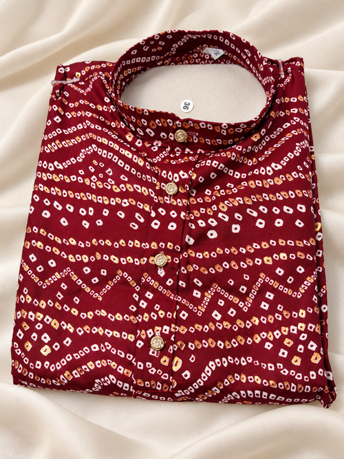 Desi Boyz – Bandhani Print Kurta for Men