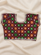 Traditional Gamthi Mirror Work Chaniya Choli with Dupatta – Multicolour Navratri Lehenga Set