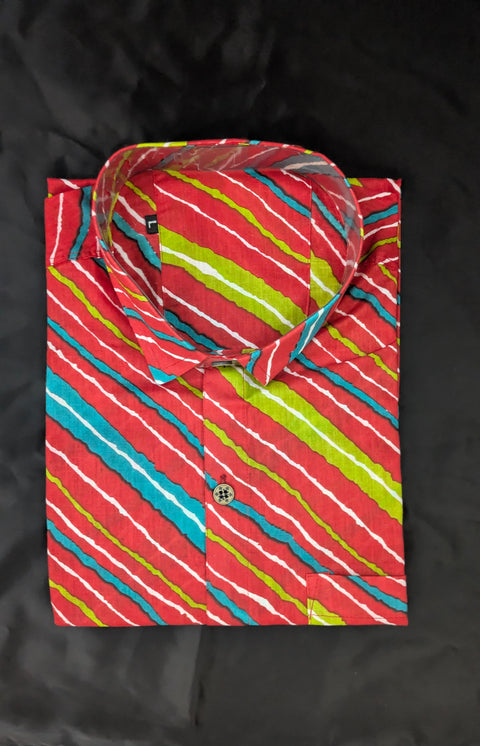 Red Leheriya Shirt
