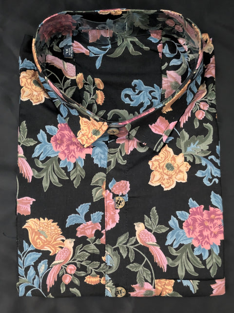 Black Floral Shirt