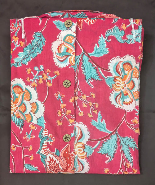 Rani Pink Tropical Bloom Shirt